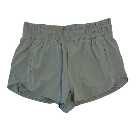 Avia Women’s Running Shorts Olive Green Size L Fits Medium Inner Liner w/Pockets - Picture 1 of 6